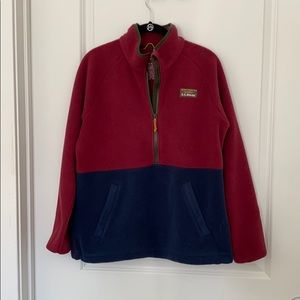 LL Bean women mountain classic colorblock fleece